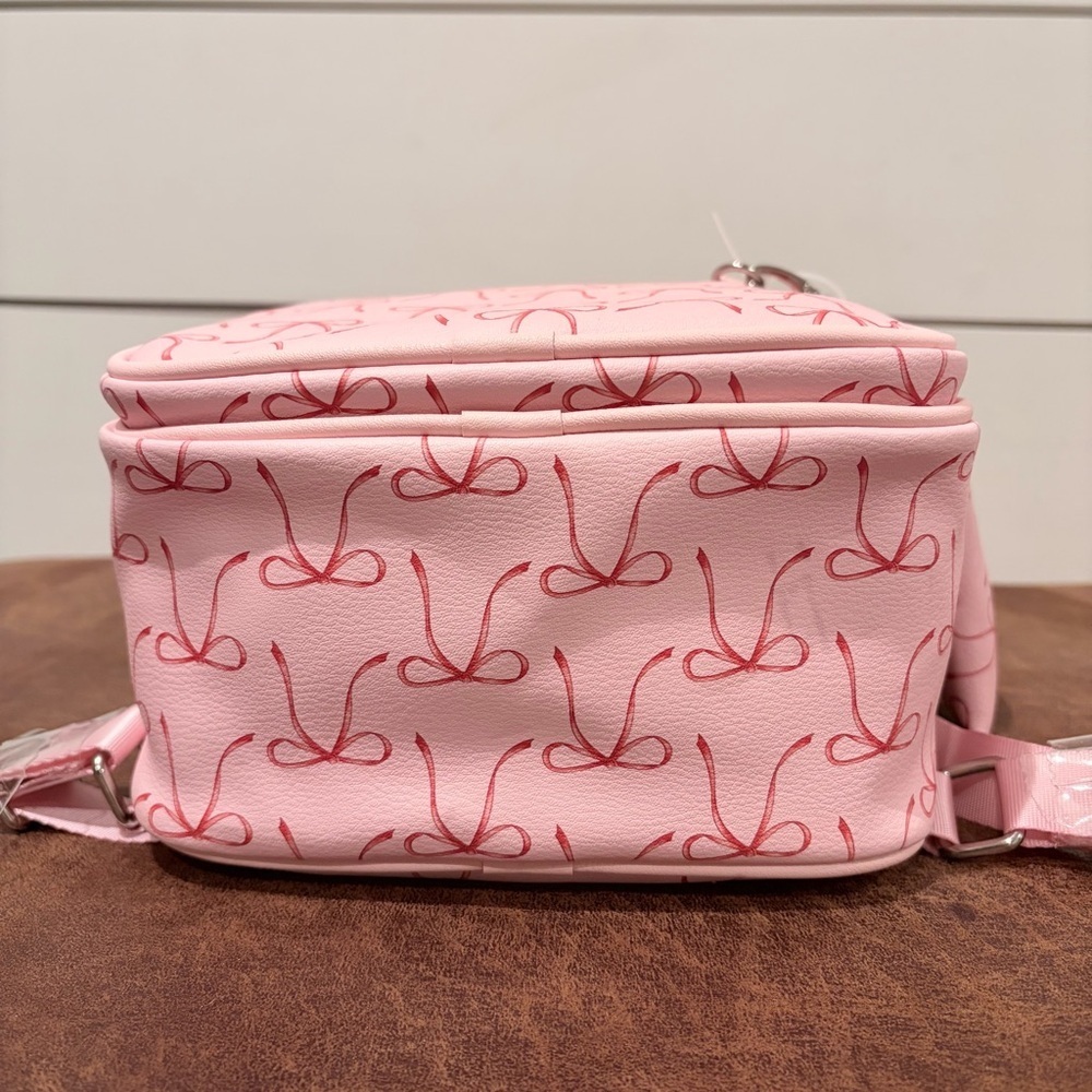 Madden Girl Pink Bow Mini Backpack Y2K Coquette NWT w/ Pouch Travel School - Picture 5 of 10
